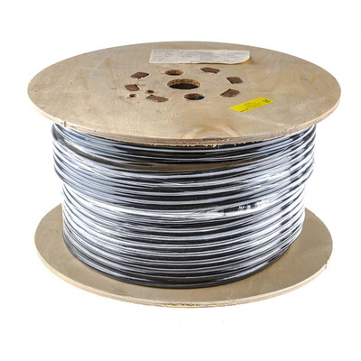 RS PRO 3 Core Power Cable, 1.25 mm², 100m, Black PVC Sheath, 3183Y, 13 A, 500 V
