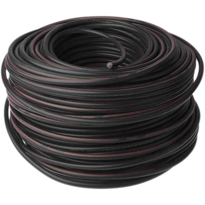 RS PRO 2 Core Power Cable, 1.5 mm², 100m, Black PVC Sheath, 24 A, 600 V