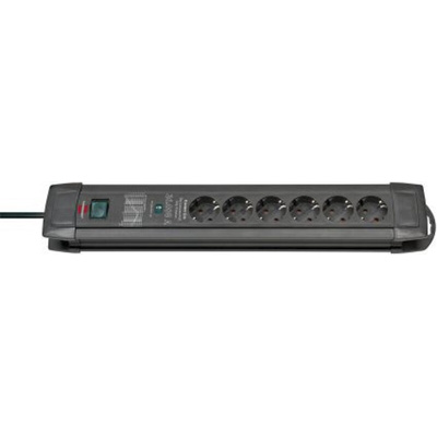 brennenstuhl 1.8m 6 Socket Type F - German Schuko Extension Lead, IP20