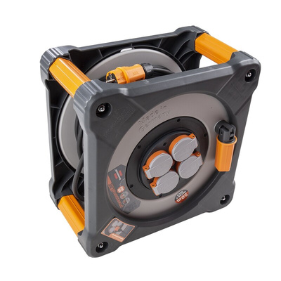 brennenstuhl 50m 4 Socket Type F - German Schuko Cable Reel, 230 V ac, IP44