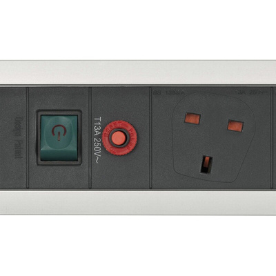 brennenstuhl 3m 4 Socket Type G - British Extension Lead, 220 → 250 V ac, IP20