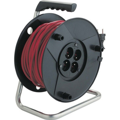 SAM 25m 4 Socket Type E - French Cable Reel, 250 V