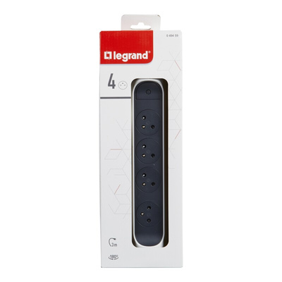 Legrand 3m 4 Socket Type E - French Extension Lead