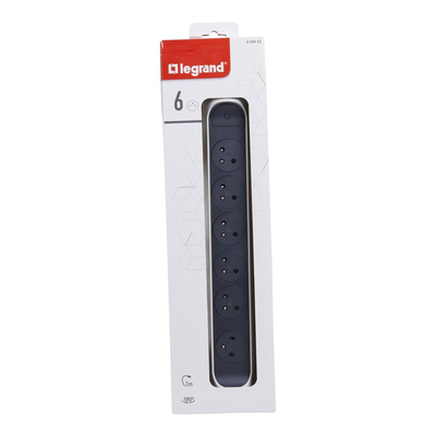 Legrand 3m 6 Socket Type E - French Extension Lead