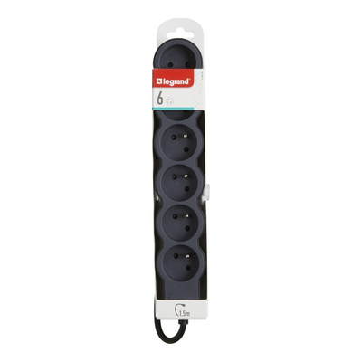 Legrand 1.5m 6 Socket Type E - French Extension Lead