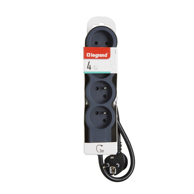 Legrand 3m 4 Socket Type E - French Extension Lead