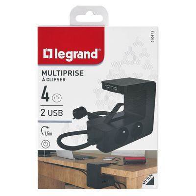 Legrand 1.5m 4 Socket Type E - French Extension Lead