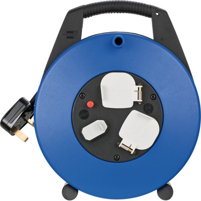 brennenstuhl 10m 4 Socket Type G - British, USB Cable Reel