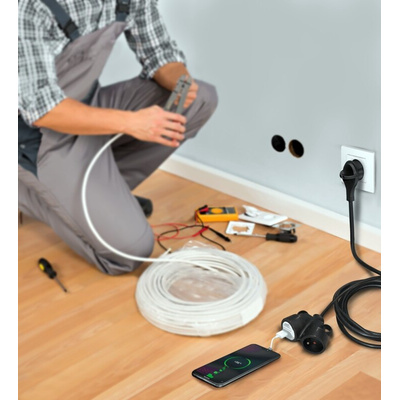 brennenstuhl 3m 2 Socket Type E - French Extension Lead, 230 V, IP20