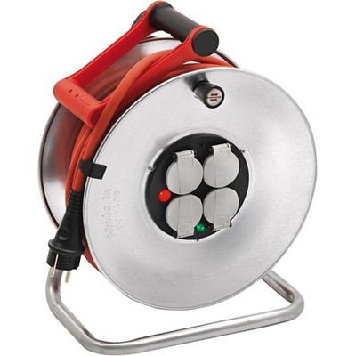 brennenstuhl 40m 4 Socket Type E - French Extension Reel, 230 V, IP44