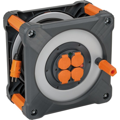 brennenstuhl 25m 4 Socket Type E - French Extension Reel, 230 V, IP44