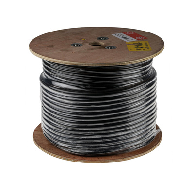 RS PRO 2 Core Power Cable, 1.5 mm², 100m, Black CPE Sheath, 21 A, 450 V, 750 V