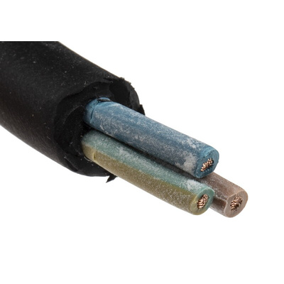 RS PRO 3 Core Power Cable, 1.5 mm², 50m, Black CPE Sheath, 18 A, 450 V, 750 V