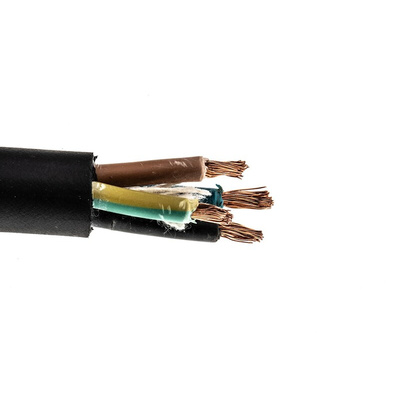 RS PRO 4 Core Power Cable, 2.5 mm², 50m, Black CPE Sheath, 25 A, 450 V, 750 V