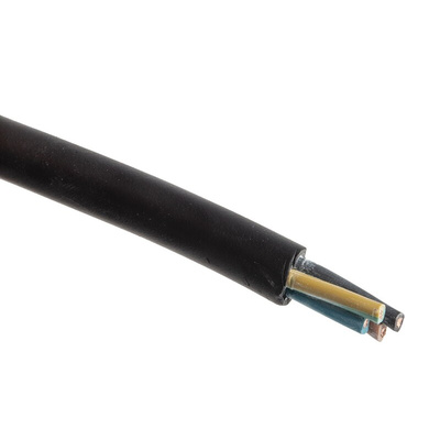 RS PRO 4 Core Power Cable, 1.5 mm², 50m, Black CPE Sheath, 18 A, 450 V, 750 V