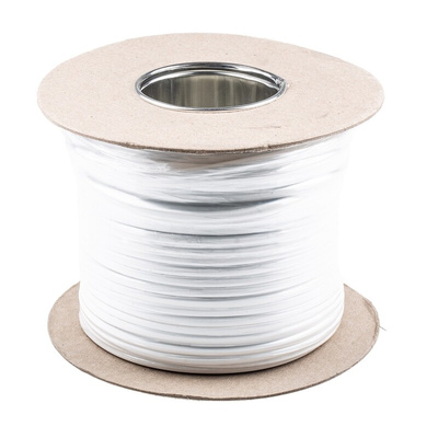 RS PRO 2 Core Power Cable, 0.75 mm², 100m, White PVC Sheath, 2192Y, 6 A, 300 V