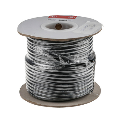 RS PRO 2 Core Power Cable, 1 mm², 50m, Black CPE Sheath, 450/750 V ac