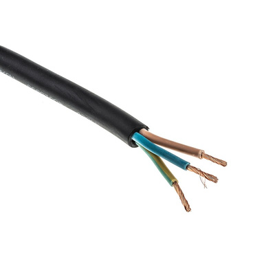RS PRO 3 Core Power Cable, 6 mm², 50m, Black CPE Sheath, 450/750 V ac