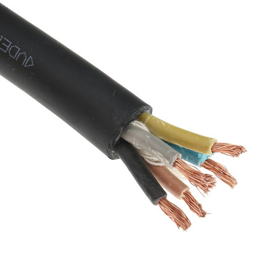 RS PRO 5 Core Power Cable, 4 mm², 50m, Black CPE Sheath, 450/750 V ac