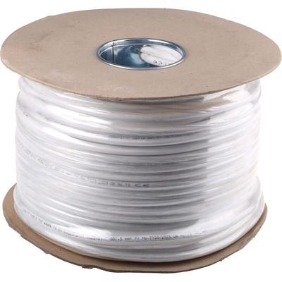 RS PRO 2 Core Power Cable, 0.75 mm², 100m, White, Fire Performance, 500 V