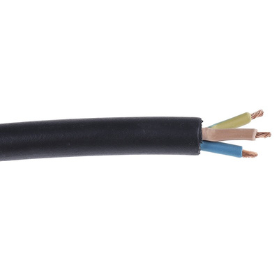 RS PRO 3 Core Power Cable, 1 mm², 100m, Black CPE Sheath, TRS, 10 A, 300 V, 500 V