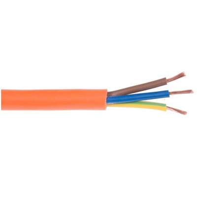 RS PRO 3 Core Power Cable, 1.5 mm², 100m, Orange PVC Sheath, Arctic Grade, 300/500 V