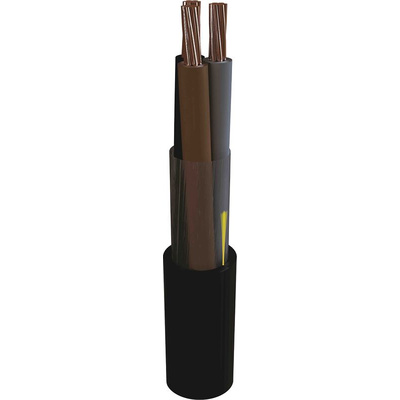 AXINDUS 3 Core Power Cable, 2.5 mm², 100m, Black LSZH Sheath, Marine, 16 A, 0.6/1 kV