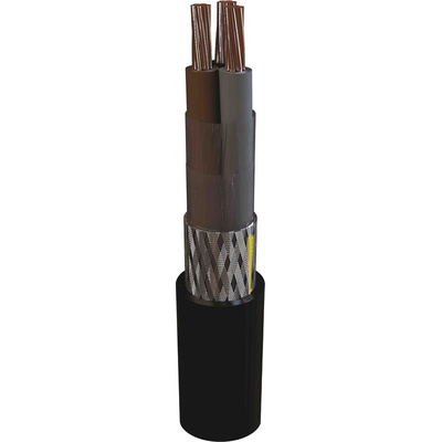 AXINDUS 2 Core Power Cable, 1.5 mm², 100m Armoured, Black LSZH Sheath, Marine, 10 A, 0.6/1 kV