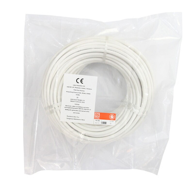 RS PRO 3 Core Power Cable, 1.5 mm², 25m, White Silicone Sheath, High Temperature, 20 A, 450 V