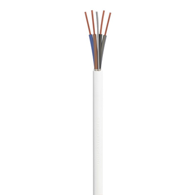 RS PRO 4 Core Power Cable, 1.5 mm², 100m, White Thermoplastic Sheath, Fire Performance, 300/500 V
