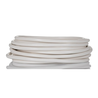 RS PRO 2 Core Power Cable, 0.75 mm², 5m, White PVC Sheath, Mains, 6 A, 300/500 V