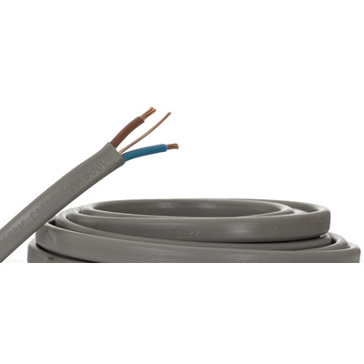 RS PRO 2 Core Power Cable, 2.5 mm², 5m, Grey PVC Sheath, Power, 27A, 300/500 V