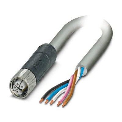 Phoenix Contact Power Cable, 5x 2.5 mm², 10m, Grey Polyurethane PUR Sheath, Power, 16 A (Amperes), 63 V