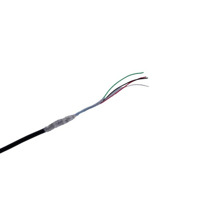 MICROWIRES 4 Core Power Cable, 0.05 mm2, 50m Armoured, Black Thermoplastic Polyurethane TPU Sheath, Shielded, 600 V
