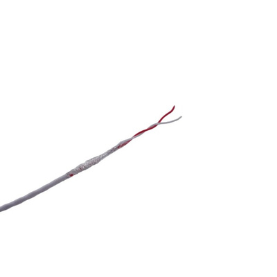 MICROWIRES 2 Core Power Cable, 0.13 mm2, 50m Armoured, White Perfluoroalkoxy (PFA) Sheath, Shielded, 600 V