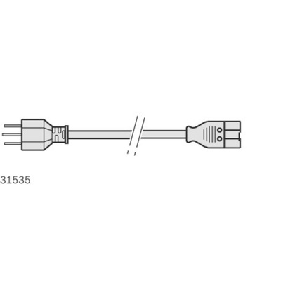 Bosch Rexroth Mains Power Cable, 5m, Black Polyvinyl Chloride PVC Sheath, Mains