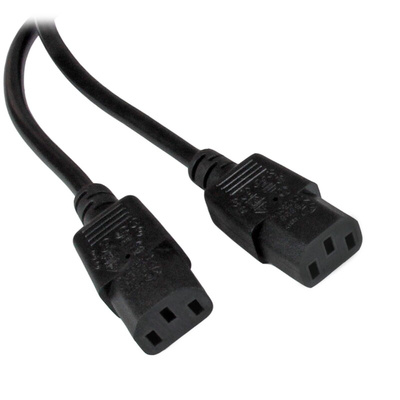 StarTech.com 3 Core Power Cable, 6 mm, 1.8m, Black Polyvinyl Chloride PVC Sheath, Power, 10 A, 250 V ac