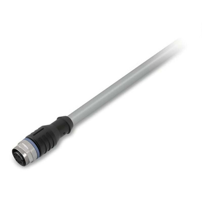Wago 4 Core Power Cable, 4 x 0.75 mm², 2m, Grey, Power, 4 A, 250 V ac/dc