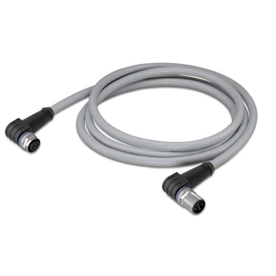 Wago 4 Core Power Cable, 4 x 0.75 mm², 200mm, Grey, Power, 4 A, 250 V ac/dc