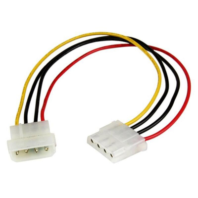 StarTech.com Power Cable, 12in, Black, Extension