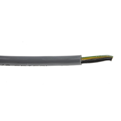 Lapp 2 Core Power Cable, 0.75 mm², 0.5m, Grey Polyurethane PUR Sheath, Coiled, 500 V