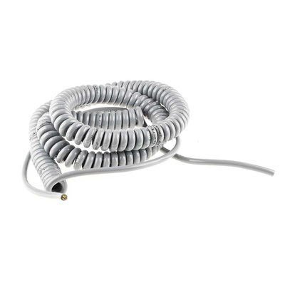Lapp 3 Core Power Cable, 1.5 mm², 1m, Grey Polyurethane PUR Sheath, Coiled, 500 V