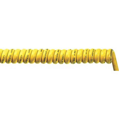 Lapp 3 Core Power Cable, 1.5 mm², 1m, Yellow Polyurethane PUR Sheath, Coiled, 750 V