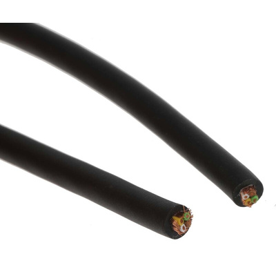 Lapp 4 Core Power Cable, 0.14 mm², 0.5m, Black Polyurethane PUR Sheath, Coiled, 350 V