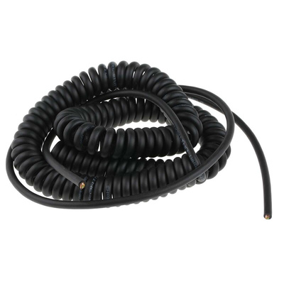 Lapp 4 Core Power Cable, 0.14 mm², 0.5m, Black Polyurethane PUR Sheath, Coiled, 350 V