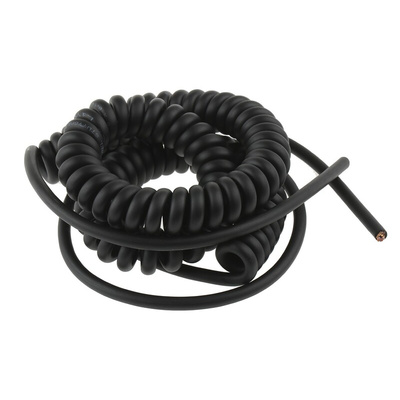 Lapp 6 Core Power Cable, 0.14 mm², 0.5m, Black Polyurethane PUR Sheath, Coiled, 250 V