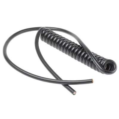 Lapp 18 Core Power Cable, 0.14 mm², 200mm, Black Polyurethane PUR Sheath, Coiled, 350 V