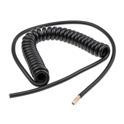Lapp 18 Core Power Cable, 0.14 mm², 300mm, Black Polyurethane PUR Sheath, Coiled, 350 V