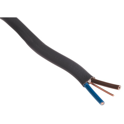 Prysmian 2+E Core Power Cable, 1.5 mm², 10m, Grey PVC Sheath, Twin & Earth, 20 A, 240 V