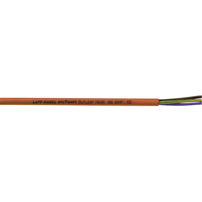 Lapp 2 Core Power Cable, 1.5 mm², 50m, Brown/Red Silicone Sheath, Multicore, 500 V
